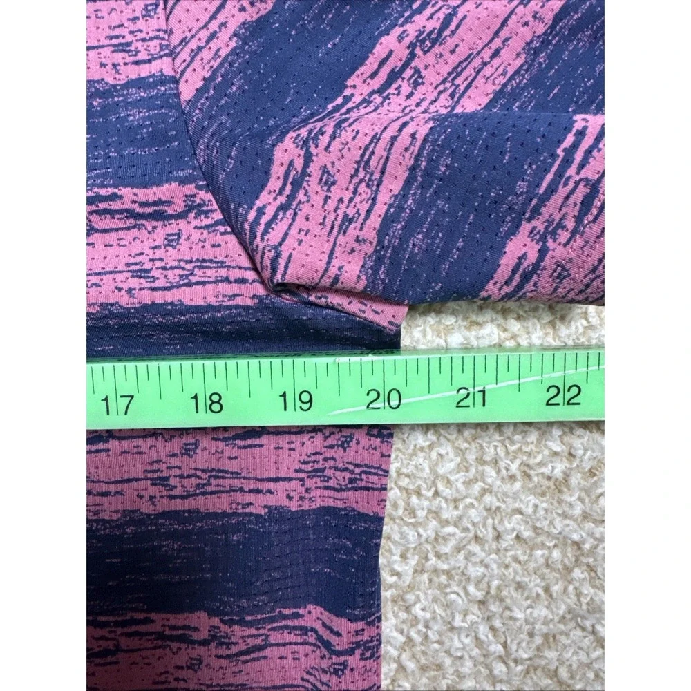 Adidas Golf Polo Shirt Mens Small Short Sleeve Pink Blue Stripe Vinted Light